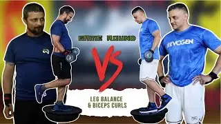 Leg Balance + Bicep Curls Challenge | flex&flavor | De'Gym | Gorkhey Muscles