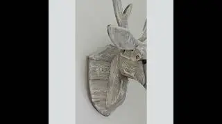 Recycled Wood Carved Wall Mounted Deer Head