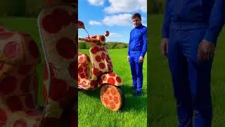 भाई पिज़्ज़ा वाले बाइक😳 देखो ये मज़ेदार सवारी #Catsoftiktok #funny #viral
