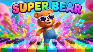POV: The Super Bear Adventure theme goes WAY too hard 🐻🎹 Easy Piano Tutorial #piano #music