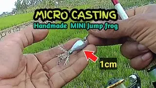 UMPAN MINI JUMPFROG  yang saya buat bisakah menggoda ikan dan dapat strike !?