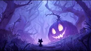 Pumpkin Whispers 🎃 Halloween Lofi ~ Cozy Beats for Study, Reading & Midnight Calm 🌙