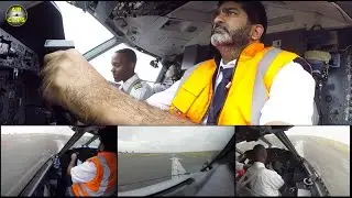ALS Dash 8-100 ROCKET-like takeoff: Captain Armadeep departs from Nairobi Wilson! [AirClips]