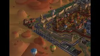 I built a Martian city in the Cactus Canyon area of SimCity, where you can see  and hot air balloons