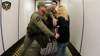 Woman THROWS HANDS on the Airplane and Quickly Finds Out | Karens Getting Arrested By Police
