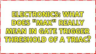 Electronics: What does 