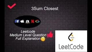 16 3Sum Closest | Medium level Interview Question Full Explanation in Python