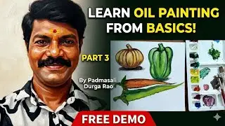 Oil Painting Easy Class &ndash; Part 3 | Padmasali Durgarao