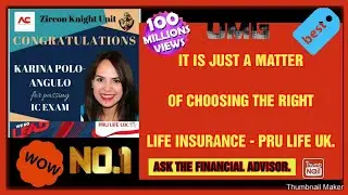 IT IS JUST A MATTER OF CHOOSING THE RIGHT LIFE INSURANCE COMPANY.  PRU LIFE UK. #LifeInsurance