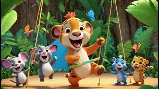 Max Monkey Swings Around | Fun Jungle Song for Kids | Learn Movement and Counting