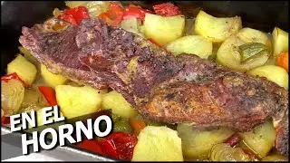 VACIO al HORNO con VEGETALES