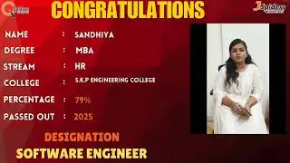 Student Placement Story From QSpiders/JSpiders | Chrompet Chennai