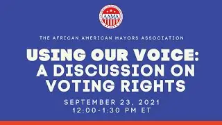 Using Our Voice: A Discussion on Voting Rights