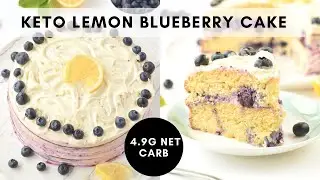 Keto lemon blueberry cake