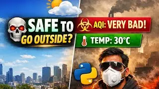 😳 Python Weather + AQI App 🔥 | City ka Pollution LIVE Check Karo (Hindi)