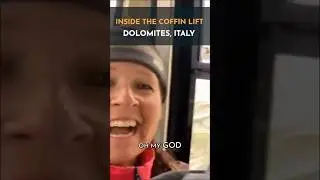 Inside the scariest ski lift in Italy 🇮🇹🚡 #shorts #italy #italytravel #dolomites