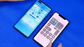 iOS 14 vs HarmonyOS 2:  Quick settings panel comparison