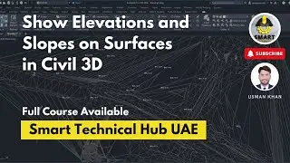 How to Show Elevations and Slopes on Surfaces in Civil 3D | Urdu/Hindi