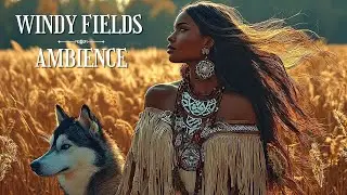Native American Music: Soft Flute & Windy Fields Ambience | Sleep • Relax • Focus