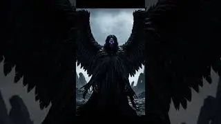 Fallen Angel with Black Wings | Dark Fantasy Cinematic 4K #darkaesthetic  #fantasyworld