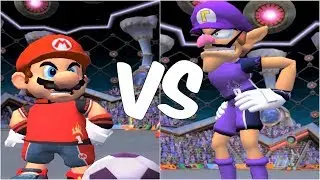 Super Mario Strikers - Mario vs Waluigi - GameCube Gameplay (720p60fps)