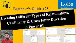 Power BI Relationships| Cardinality in Power BI| Crossfilter Direction in PBI| Data model in PBI