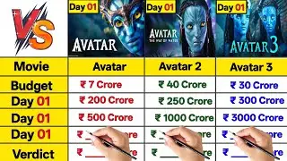 Avatar vs Avatar 2 vs Avatar 3 Day 01 Worldwide Total Box Office Collection Comparison।।