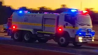26 Emergency Vehicles Responding to Bushfire Emergency - Bindoon, WA - 4 March 2022