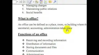Office management lesson one