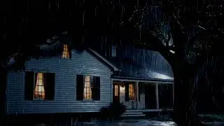 Rain Falling on Village Houses 🌙 ASMR Sleep Sounds