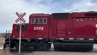 CP 2322 leads a short local train in Airdrie