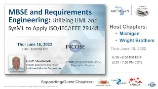 MBSE and Requirements Engineering: Utilizing SysML/UML to Apply ISO/IEC/IEEE 29148 (Geoff Shuebrook)