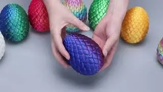 3D Printed Dragon Egg,Dragon Eggs with Dragon Inside,Crystal Dragon Fidget Toys