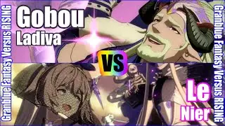 [GBVSR] (4K) Granblue Fantasy Versus Rising Rank match  Gobou (Ladiva) vs Le (Nier)