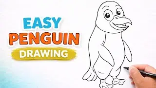 Easy Penguin Drawing | Step by Step Penguin Sketch Tutorial