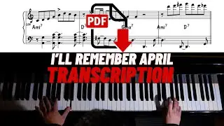 Bijan Taghavi - Transcription - I'll Remember April (Solo Piano)