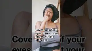 Cover one of your eyes and look at your finger with the other eye 👀 #shortsfeed #feedfyp #challenge