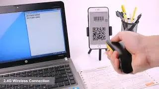 NETUM QR Code Scanner | Mini Barcode Scanner | wife Compatible, Small Portable USB Bar Code Scanner