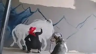 White Buffalo 🐃 painting 🖌️ Lorthelight style 