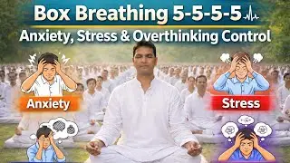 🌿 5-5-5-5 Box Breathing Meditation | 20 मिनट में तनाव और चिंता से राहत