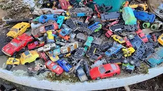 (4) I FOUND A STASH OF CARS at my abandoned property!(matchbox cars)and the other side of the house!