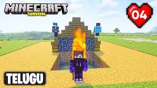 Simple Iron Farm | Minecraft 1.21 Survival Episode - 04 | MK Telugu Gaming