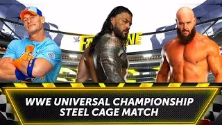 WWE2K24 Roman Reigns VS John Cena VS Braun Strowman Match Gameplay!