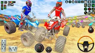 ATV Quad Bikes Crash Arena Demolition Derby Shooting Stunts Racing 3D Simulator - Android Gameplay.