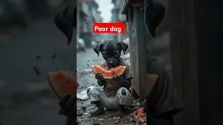 The poor dog was made fun of because he was eating rotten watermelon. dog story |#dogstory #skmg6
