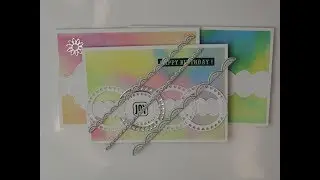 Card Making  Border Dies 3 Cards with Ink Background using Memento Ink #cardmaking #aliexpress
