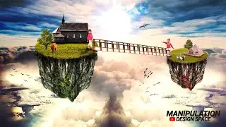 How to design a Floating island Photo Manipulation | Photoshop CC | Graphic Design | Design Space