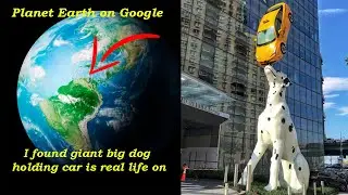 I found a giant dog holding a car On Google Earth and Maps #googlemaps #google #maps #googleearth