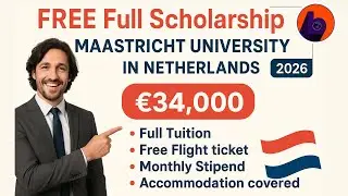 Fully Funded SCHOLARSHIP in NETHERLANDS 2026! 🇳🇱 €34,000 – TUITION + FLIGHTS + STIPEND
