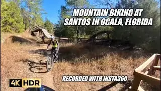 Mountain Biking at Santos in Ocala, Florida With My Insta360 X4 and Rode My Giant Trance 2